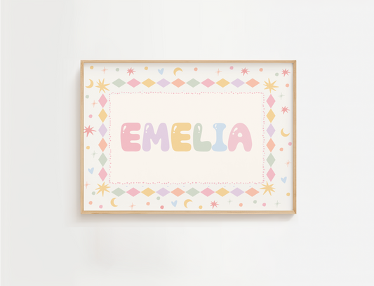 Sweet Sorbet Personalised Name Print