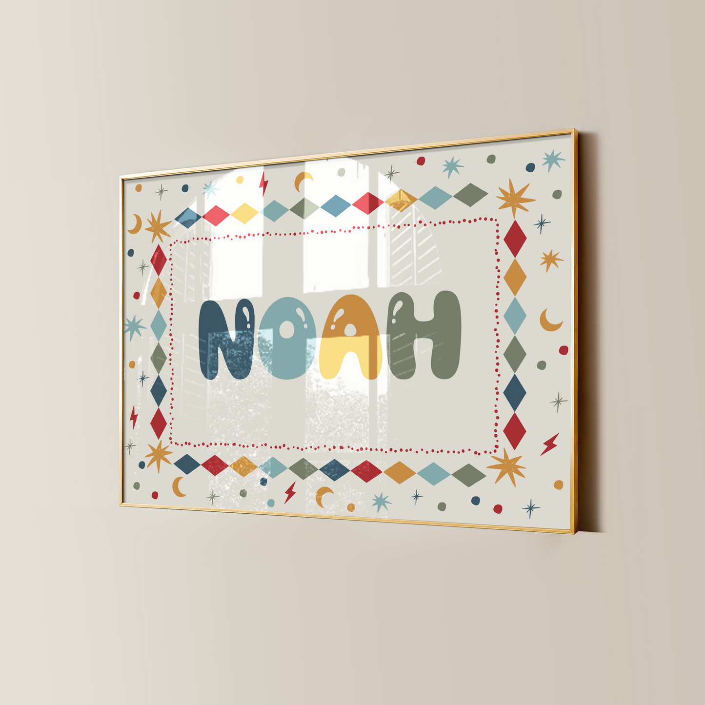Adventure Primary Personalised Name Print
