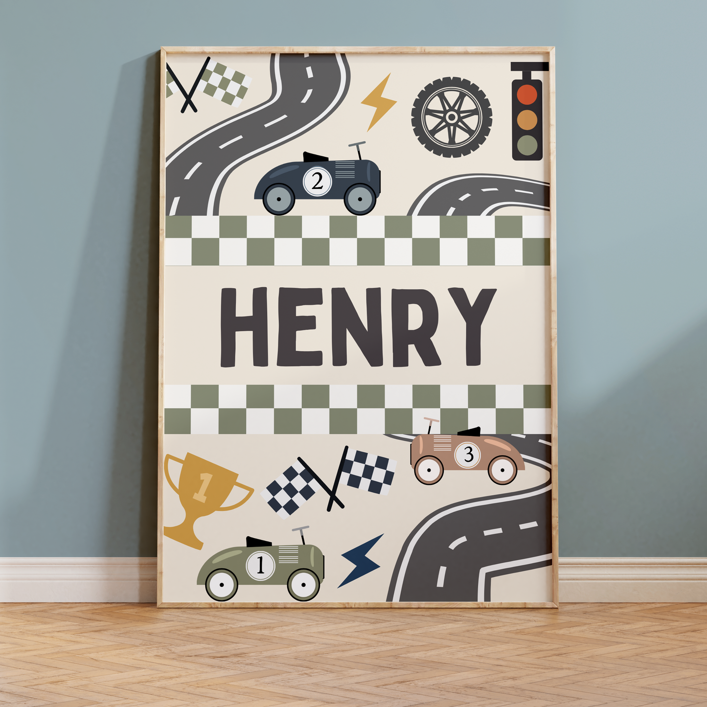 Personalised Toy Racer Print