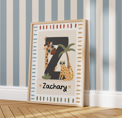 Personalised Cool Safari Animal Print