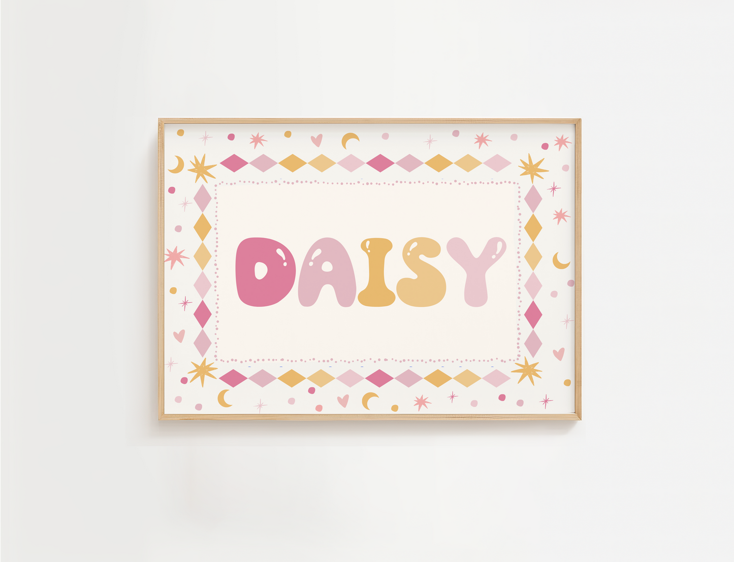 Blush Buttercup Personalised Name Print