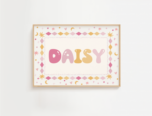Blush Buttercup Personalised Name Print