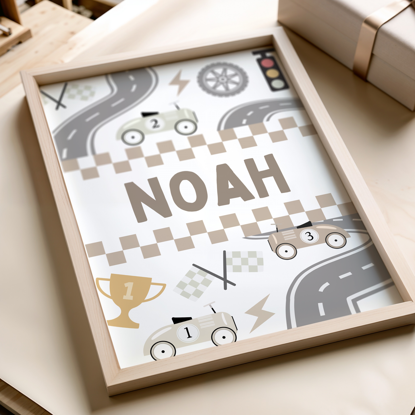 Personalised Toy Racer Print