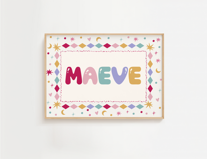 Candy Pop Personalised Name Print