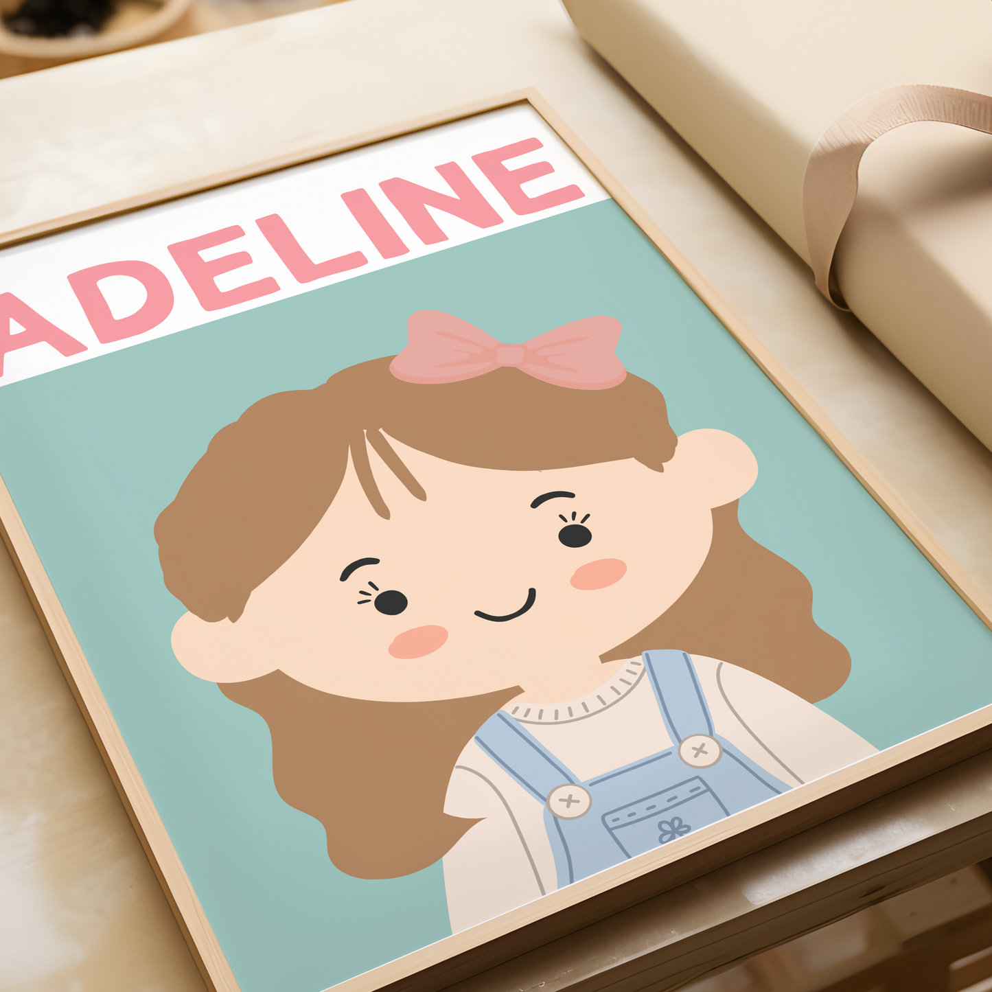 Fully Customisable Girls Portrait Print