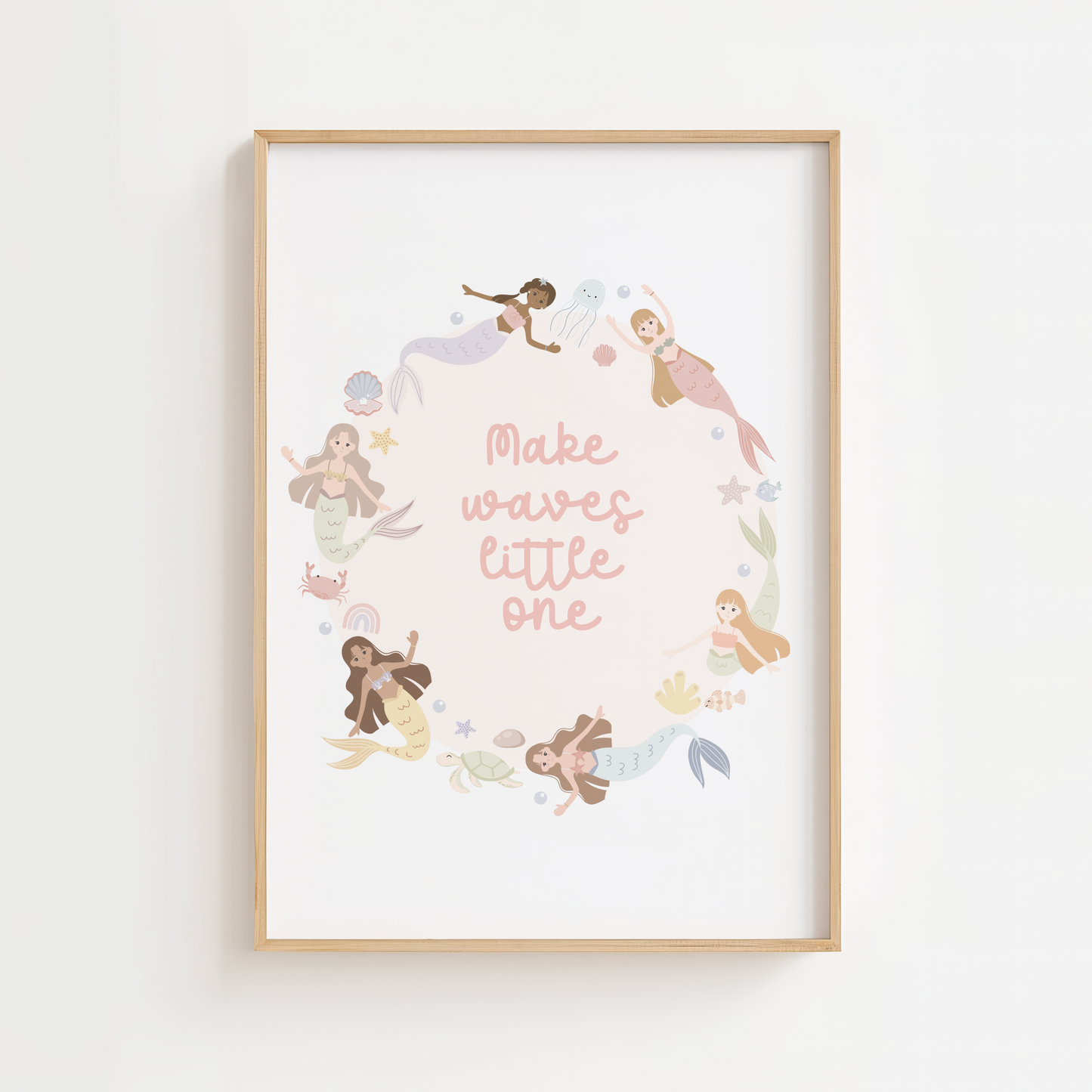 "Make Waves Little Mermaid" Print