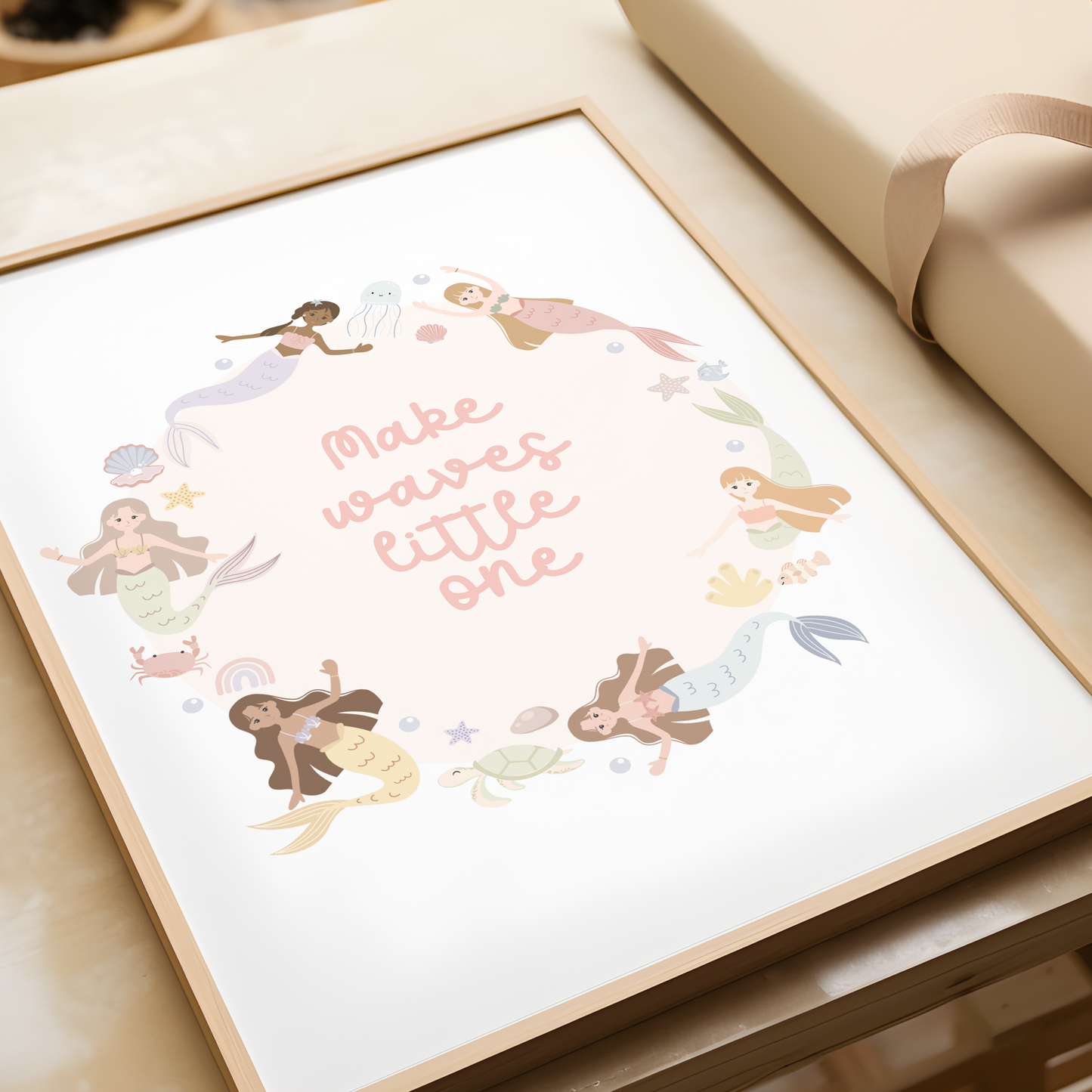 "Make Waves Little Mermaid" Print