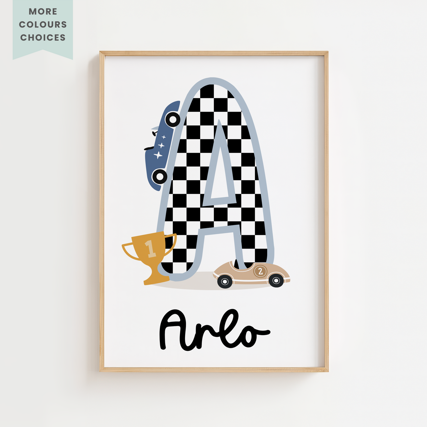 Personalised Retro Racer Print