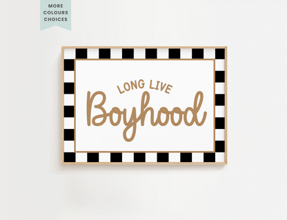 Long Live Boyhood Retro Race Car Print