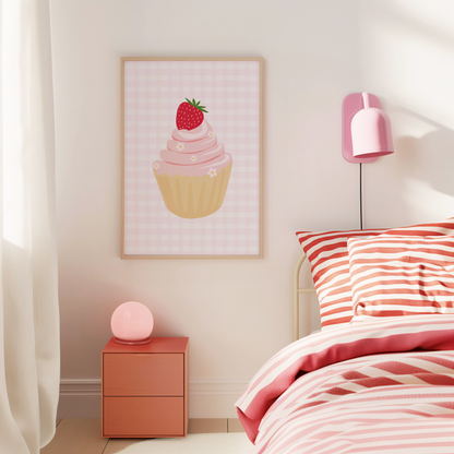 Strawberry Cupcake Print