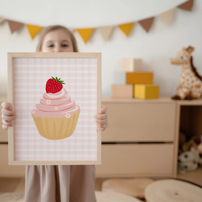 Strawberry Cupcake Print