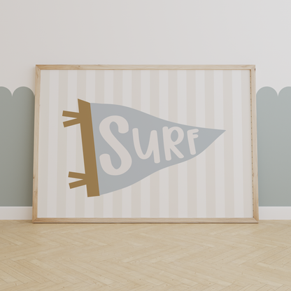 Surf Pennant Flag Print