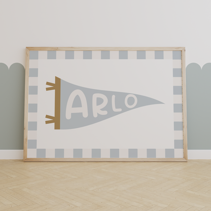 Personalised Pennant Flag Print - Surf Collection