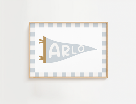 Personalised Pennant Flag Print - Surf Collection