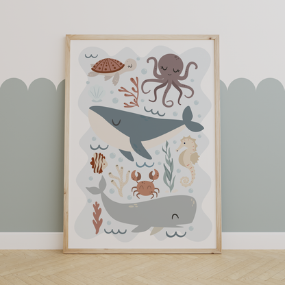 Ocean Animals Print