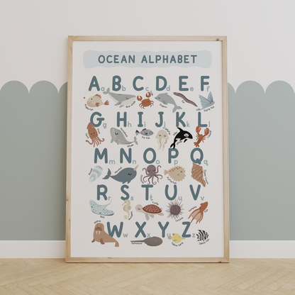Ocean Alphabet Print