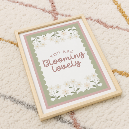 Vintage Floral Blooming Lovely Print
